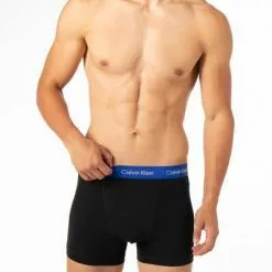 Calvin Klein Underwear Calvin Klein COTTON STRECH 3er Pack U2662G/WHD Trunks, Baumwoll-Stretch, Schwarz, Rot-grau-royal -Wäsche Verkaufsshop 374388 norm2