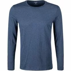 OLYMP Casual Level Five B. Fit T-Shirt 5640/84/13 Longsleeve, Body Fit, Baumwolle-Kaschmir, Rauchblau meliert, Rauchblau