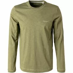 Marc O'Polo Longsleeve M27 2222 52080/421 Bio Baumwolle, Olivgrün meliert, Oliv
