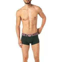 EMPORIO ARMANI Trunk 111389/1A516/08284 Baumwoll-Stretch, Dunkelgrün, Grün