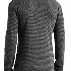 Schiesser Revival Karl-Heinz Henley 1/1 175881/208 Longsleeve, Baumwolle, Anthrazit meliert, Anthrazit -Wäsche Verkaufsshop 374918 norm2
