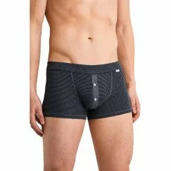 Schiesser Revival Karl-Heinz Shorts 175882/208 Trunk, Baumwolle, Anthrazit meliert, Anthrazit