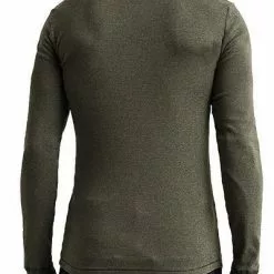 Schiesser Revival Karl-Heinz Henley 1/1 175884/711 Longsleeve, Baumwolle, Khaki meliert, Khaki -Wäsche Verkaufsshop 374923 norm2