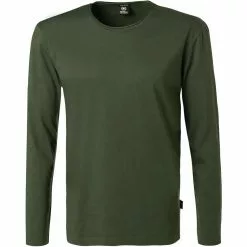 Strellson T-Shirt Tyler 30028482/311 Longsleeve, Pima Baumwolle, Olivgrün, Tannengrün