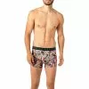 bruno banani Shorts Antique Art 2201-2338/4323 Trunk, Mikrofaser-Stretch, Orange-türkis, Multicolor
