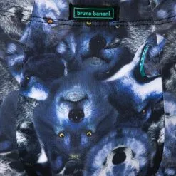 bruno banani Shorts Mystery Wolf 2201-2336/1846 Trunk, Mikrofaser-Stretch, Blau gemustert, Dunkelblau-grau -Wäsche Verkaufsshop 375468 norm2