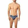 bruno banani Sportslip Mystery Wolf 2202-2336/1846 Mikrofaser-Stretch, Blau gemustert, Dunkelblau-grau