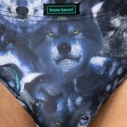 bruno banani Sportslip Mystery Wolf 2202-2336/1846 Mikrofaser-Stretch, Blau gemustert, Dunkelblau-grau -Wäsche Verkaufsshop 375469 norm2