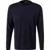 BOGGI MILANO T-Shirt BO21A0127/02 Longsleeve, Mikrofaser atmungsaktiv, Navy