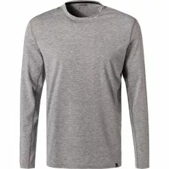 BOGGI MILANO T-Shirt BO21A0127/01 Longsleeve, Mikrofaser atmungsaktiv, Grau
