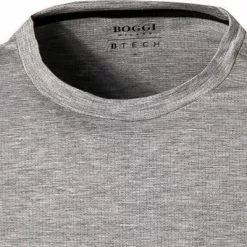 BOGGI MILANO T-Shirt BO21A0127/01 Longsleeve, Mikrofaser atmungsaktiv, Grau -Wäsche Verkaufsshop 375498 norm2