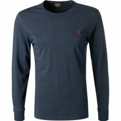 Polo Ralph Lauren Longsleeve 710671468/043 Custom Slim Fit, Baumwolle, Tiefseeblau meliert, Tiefseeblau