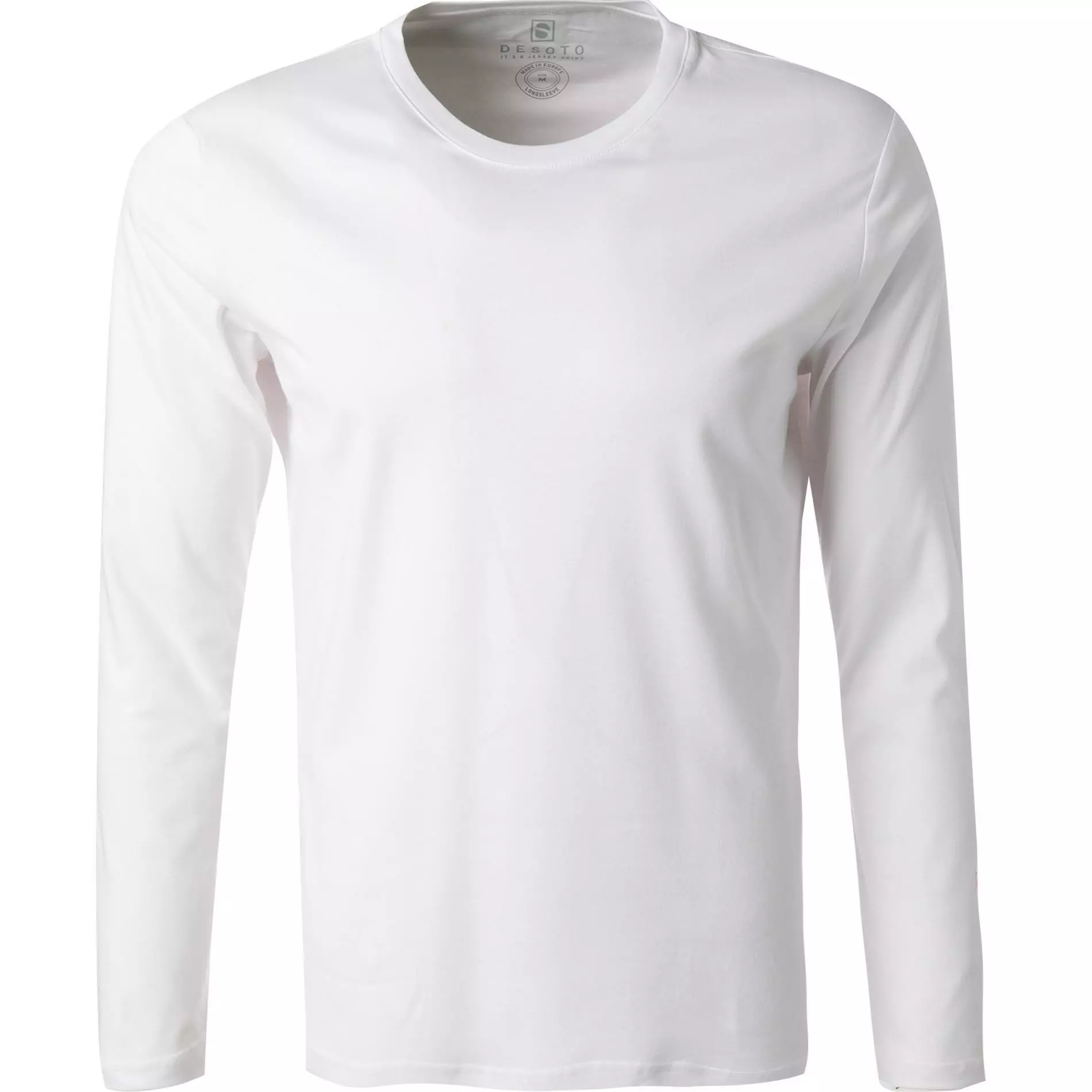 DESOTO Longsleeve 21080-3/001 Baumwolle, Weiß, White 1 DESOTO Longsleeve 21080-3/001 Baumwolle, Weiß, White