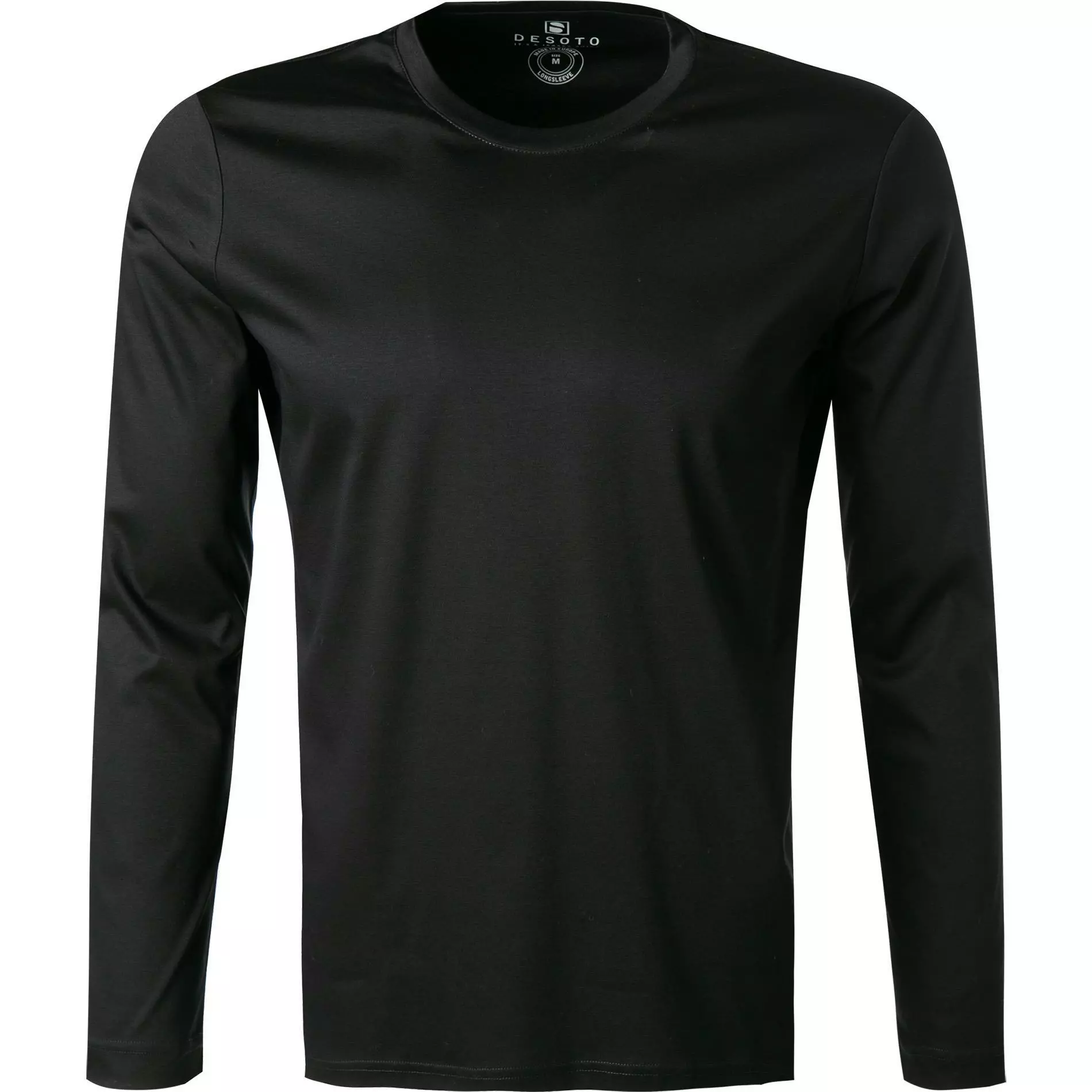 DESOTO Longsleeve 21080-3/080 Baumwolle, Schwarz, Black 1 DESOTO Longsleeve 21080-3/080 Baumwolle, Schwarz, Black