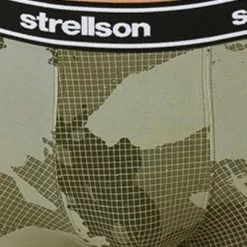 Strellson Shorts 3er Pack 531476/754 Trunks, Baumwoll-Stretch, Oliv-navy gemustert, Oliv -Wäsche Verkaufsshop 376025 norm4