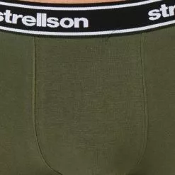 Strellson Shorts 3er Pack 531476/754 Trunks, Baumwoll-Stretch, Oliv-navy gemustert, Oliv -Wäsche Verkaufsshop 376025 norm5