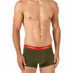 Strellson Shorts 3er Pack 531484/702 Trunks, Baumwoll-Stretch, Navy-oliv-grau, Schwarz-grau-oliv -Wäsche Verkaufsshop 376030 norm2