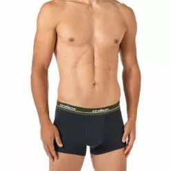 Strellson Shorts 3er Pack 531484/702 Trunks, Baumwoll-Stretch, Navy-oliv-grau, Schwarz-grau-oliv -Wäsche Verkaufsshop 376030 norm3