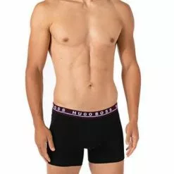 BOSS Boxer Briefs 3er Pack 50458544/967 Trunks, Baumwoll-Stretch, Navy-schwarz, Blau -Wäsche Verkaufsshop 376342 norm2