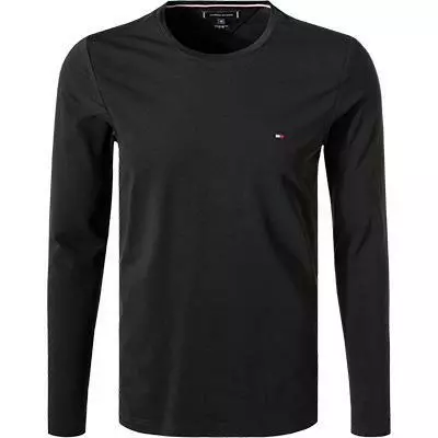 Tommy Hilfiger Longsleeve MW0MW10804/BDS Slim Fit, Bio Baumwolle, Schwarz 2 Tommy Hilfiger Longsleeve MW0MW10804/BDS Slim Fit, Bio Baumwolle, Schwarz – Bild 2
