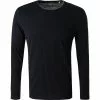 OLYMP Casual Level Five B. Fit T-Shirt 5640/84/18 Longsleeve, Body Fit, Baumwolle-Kaschmir, Marineblau meliert, Marine