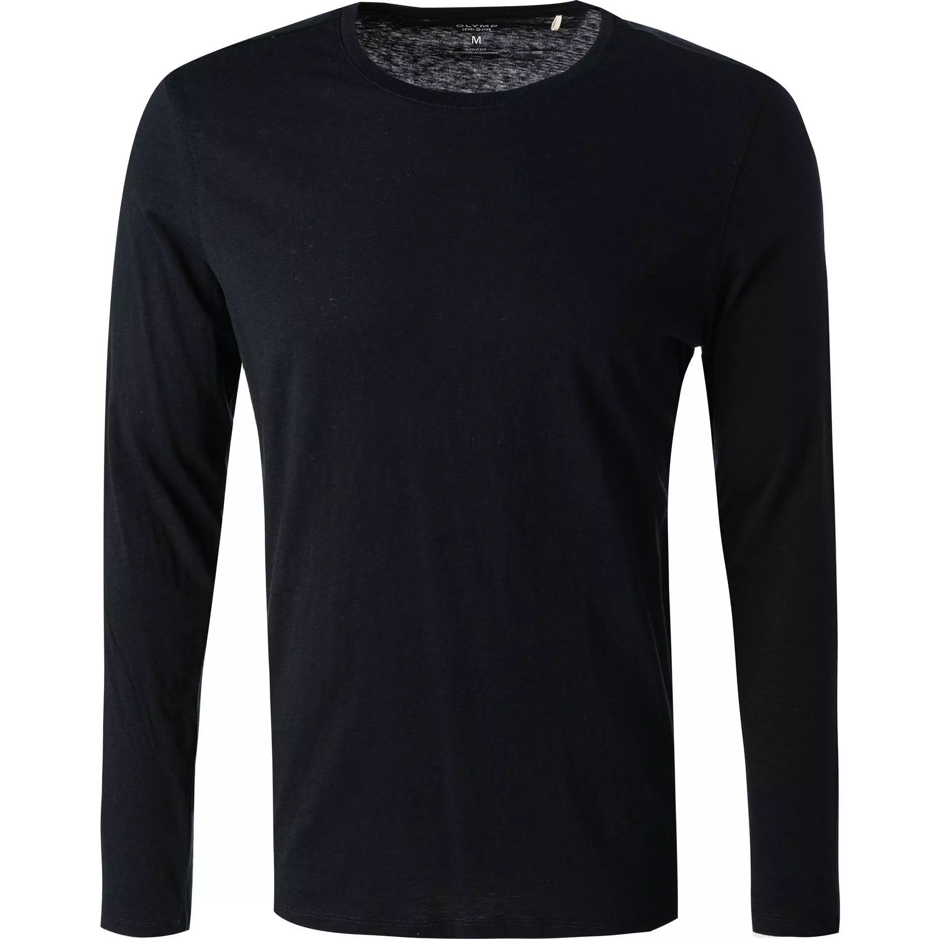 OLYMP Casual Level Five B. Fit T-Shirt 5640/84/18 Longsleeve, Body Fit, Baumwolle-Kaschmir, Marineblau meliert, Marine 1 OLYMP Casual Level Five B. Fit T-Shirt 5640/84/18 Longsleeve, Body Fit, Baumwolle-Kaschmir, Marineblau meliert, Marine