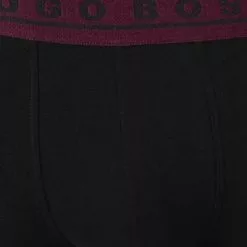 BOSS Trunks 3er Pack 50458488/962 Baumwoll-Stretch, Schwarz, Indigo-grün-aubergine -Wäsche Verkaufsshop 376796 norm2