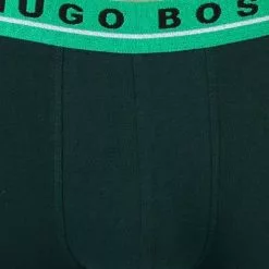 BOSS Trunks 3er Pack 50458488/963 Baumwoll-Stretch, Schwarz-grün-blau, Tannengrün-hellblau-schwarz -Wäsche Verkaufsshop 376797 norm4
