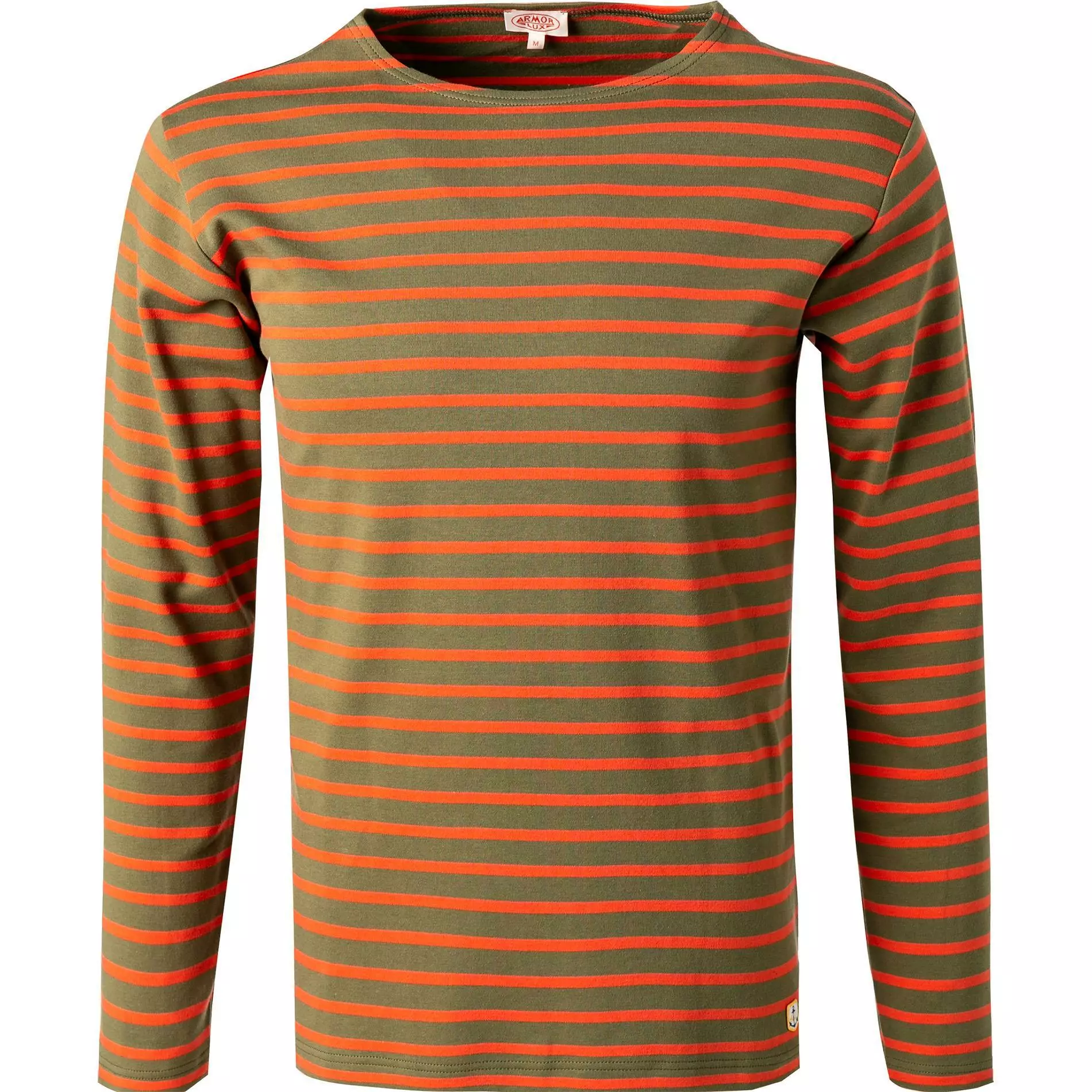 Armor lux T-Shirt 02297/HRV Longsleeve, Baumwolle, Khaki-orange gestreift, Khaki-orange 1 Armor lux T-Shirt 02297/HRV Longsleeve, Baumwolle, Khaki-orange gestreift, Khaki-orange