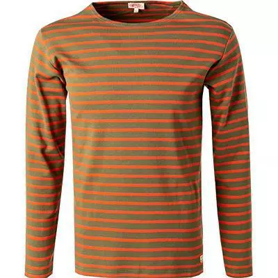 Armor lux T-Shirt 02297/HRV Longsleeve, Baumwolle, Khaki-orange gestreift, Khaki-orange 2 Armor lux T-Shirt 02297/HRV Longsleeve, Baumwolle, Khaki-orange gestreift, Khaki-orange – Bild 2