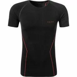 Falke Men Ergonomic Sport T-Shirt 39613/3018 Tight Fit, Mikrofaser, Schwarz, Schwarz-rot