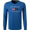 N.Z.A. T-Shirt 21GN701A/1631 Longsleeve, Baumwolle, Blau meliert, Blau
