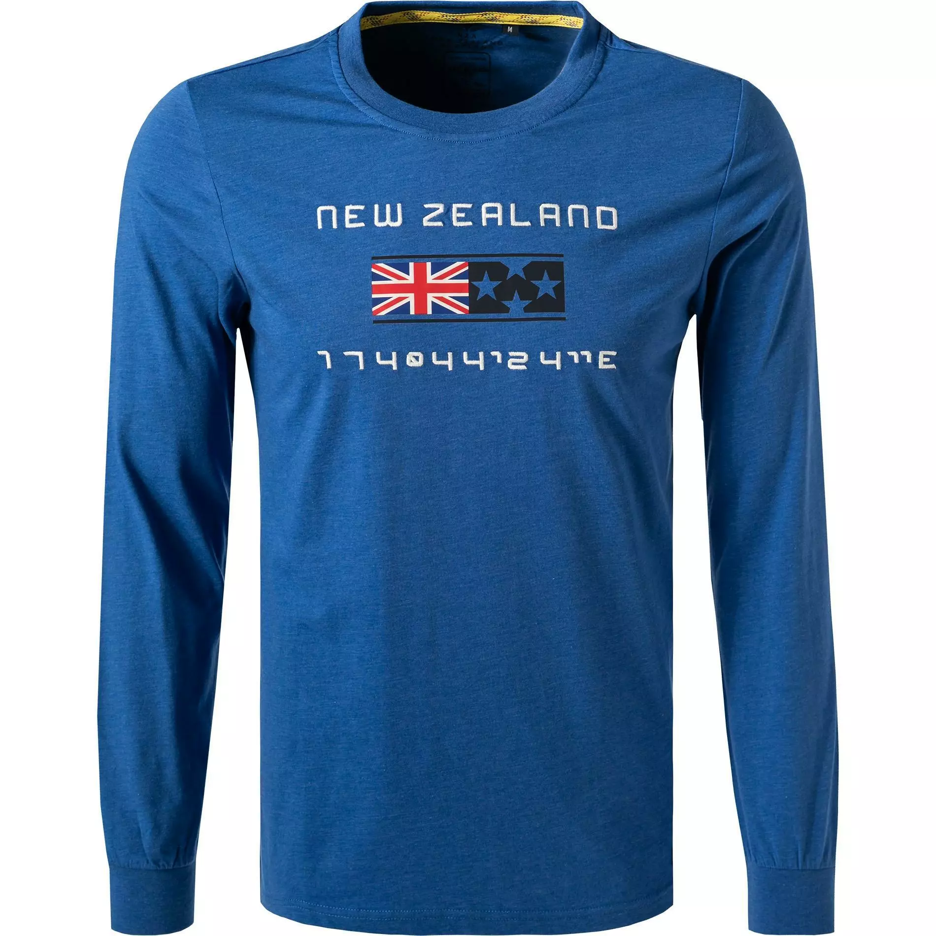 N.Z.A. T-Shirt 21GN701A/1631 Longsleeve, Baumwolle, Blau meliert, Blau 1 N.Z.A. T-Shirt 21GN701A/1631 Longsleeve, Baumwolle, Blau meliert, Blau