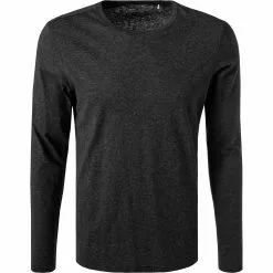 OLYMP Casual Level Five B. Fit T-Shirt 5640/84/67 Longsleeve, Body Fit, Baumwolle-Kaschmir, Anthrazit meliert, Anthrazit