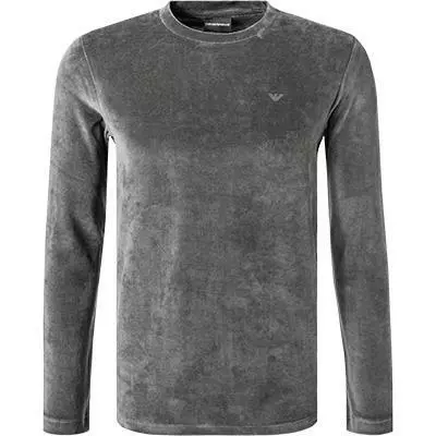 EMPORIO ARMANI Longsleeve 6K1TG9/1JWBZ/0633 Baumwoll-Nicki, Dunkelgrau 2 EMPORIO ARMANI Longsleeve 6K1TG9/1JWBZ/0633 Baumwoll-Nicki, Dunkelgrau – Bild 2