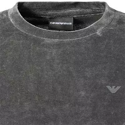 EMPORIO ARMANI Longsleeve 6K1TG9/1JWBZ/0633 Baumwoll-Nicki, Dunkelgrau 3 EMPORIO ARMANI Longsleeve 6K1TG9/1JWBZ/0633 Baumwoll-Nicki, Dunkelgrau – Bild 3