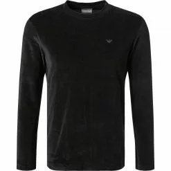 EMPORIO ARMANI Longsleeve 6K1TG9/1JWBZ/0999 Baumwoll-Nicki, Schwarz