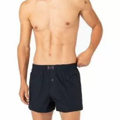 Tommy Hilfiger Boxershorts 2er Pack UM0UM02188/0SD Bio Baumwolle, Navy-dunkelrot -Wäsche Verkaufsshop 378178 norm2