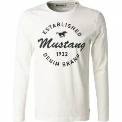 MUSTANG T-Shirt 1011484/2020 Longsleeve, Baumwolle, Weiß