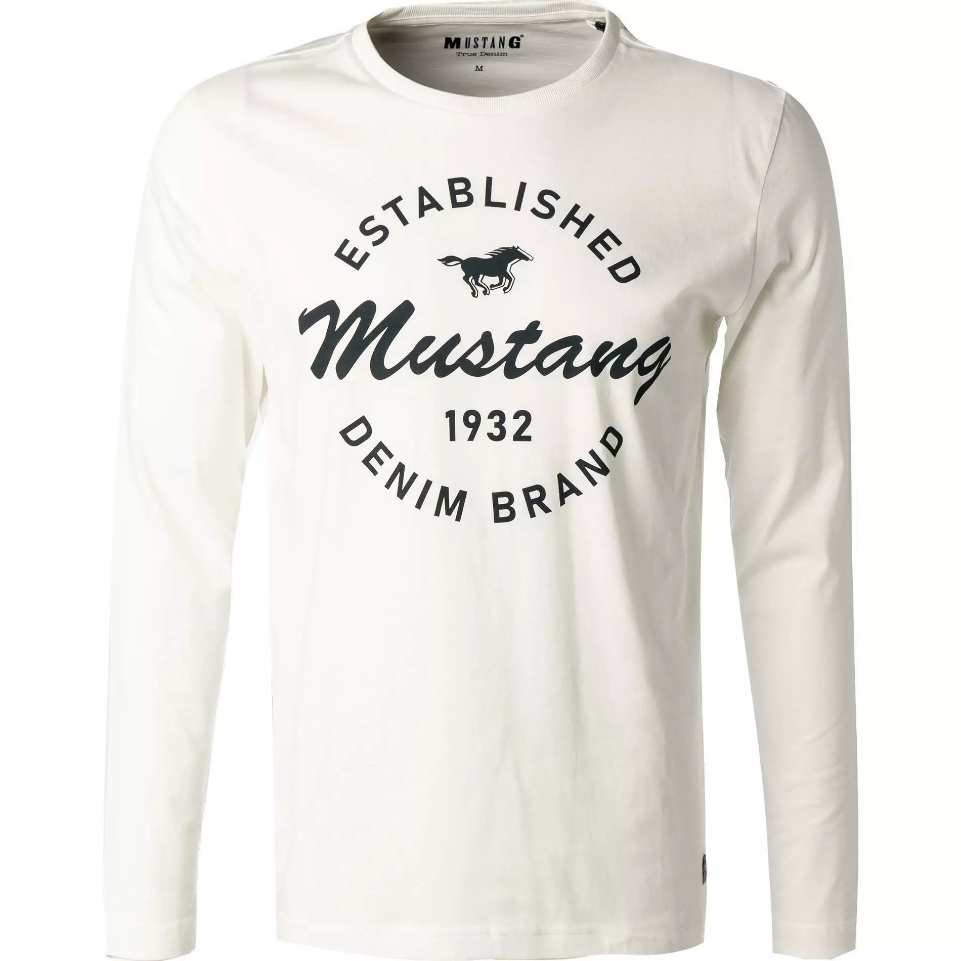 MUSTANG T-Shirt 1011484/2020 Longsleeve, Baumwolle, Weiß 1 MUSTANG T-Shirt 1011484/2020 Longsleeve, Baumwolle, Weiß