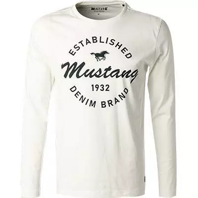 MUSTANG T-Shirt 1011484/2020 Longsleeve, Baumwolle, Weiß 2 MUSTANG T-Shirt 1011484/2020 Longsleeve, Baumwolle, Weiß – Bild 2