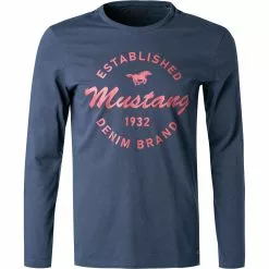 MUSTANG T-Shirt 1011484/5226 Longsleeve, Baumwolle, Dunkelblau