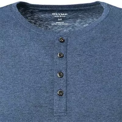 OLYMP Casual Level F. B. F. Longsleeve 5642/84/13 Body Fit, Baumwolle-Kaschmir, Rauchblau meliert, Rauchblau 3 OLYMP Casual Level F. B. F. Longsleeve 5642/84/13 Body Fit, Baumwolle-Kaschmir, Rauchblau meliert, Rauchblau – Bild 3