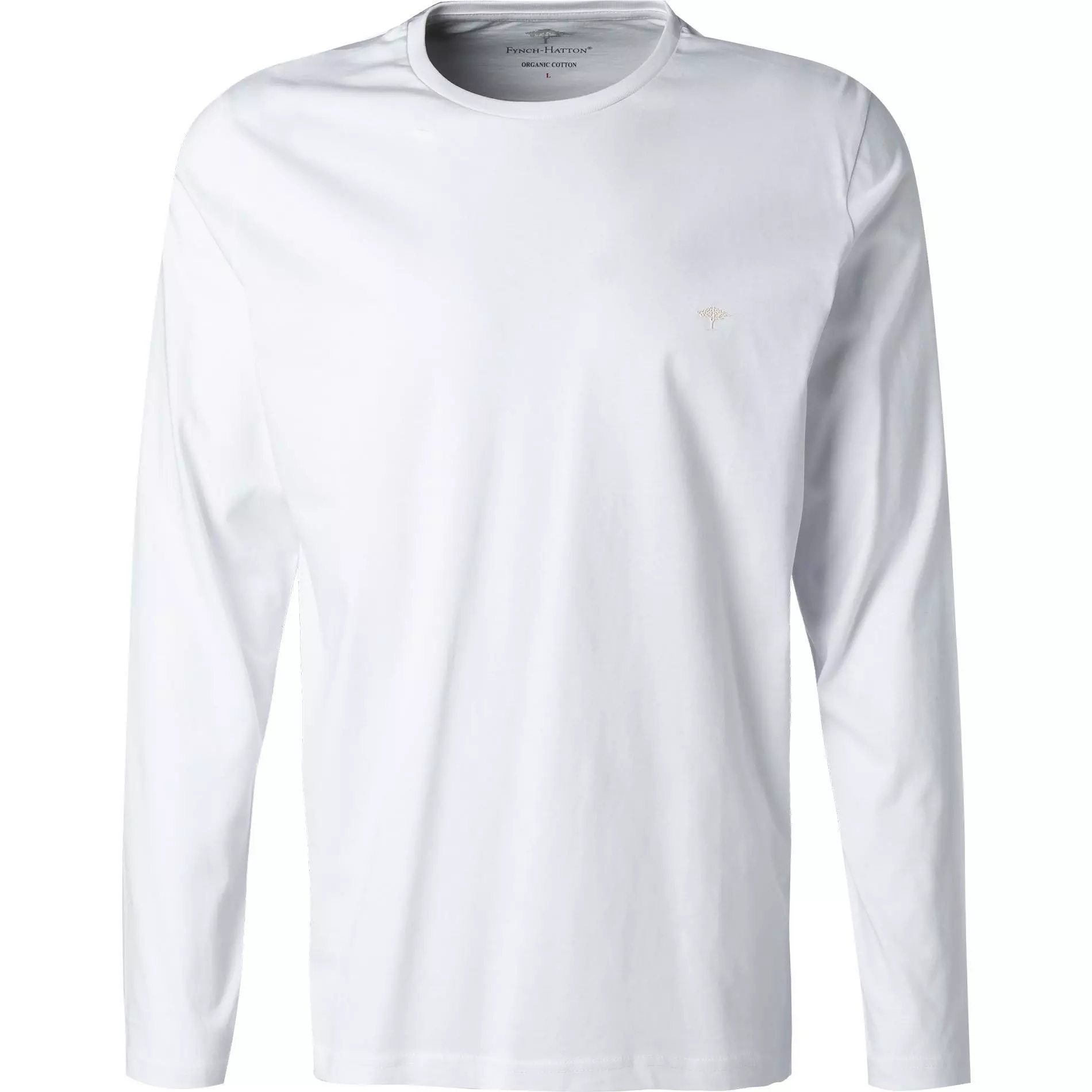 Fynch-Hatton Longsleeve 1221 1510/802 Bio Baumwolle, Weiß 1 Fynch-Hatton Longsleeve 1221 1510/802 Bio Baumwolle, Weiß