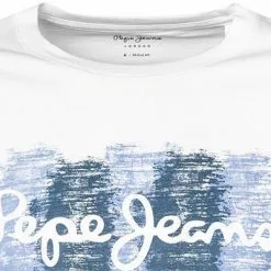Pepe Jeans T-Shirt Sebastian PM507861/800 Longsleeve, Regular Fit, Baumwolle, Weiß -Wäsche Verkaufsshop 378802 norm2