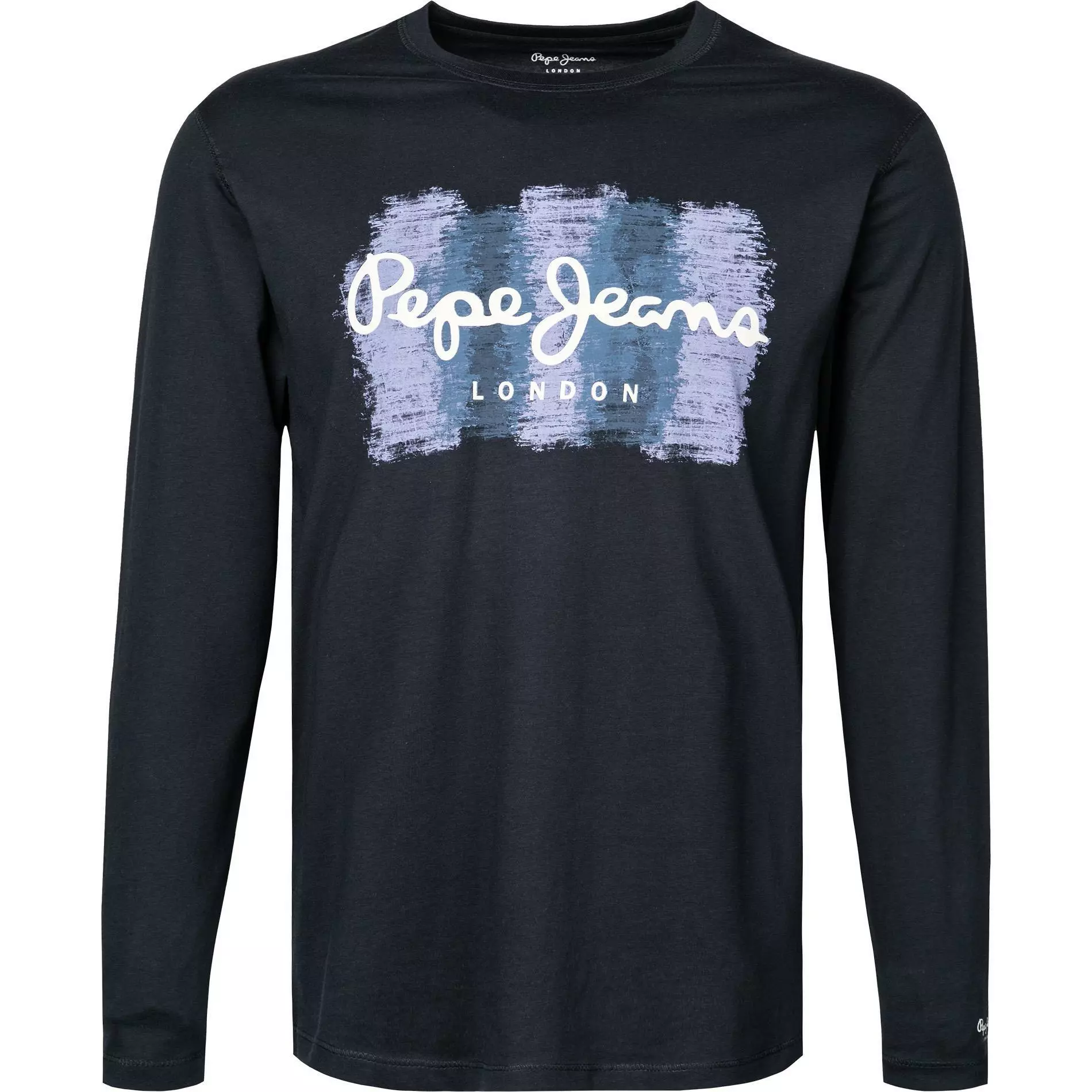 Pepe Jeans T-Shirt Sebastian PM507861/594 Longsleeve, Regular Fit, Baumwolle, Nachtblau 1 Pepe Jeans T-Shirt Sebastian PM507861/594 Longsleeve, Regular Fit, Baumwolle, Nachtblau