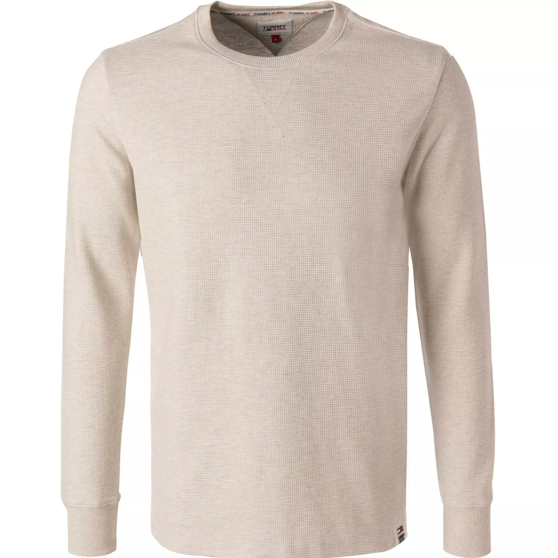 TOMMY JEANS Longsleeve DM0DM11433/YBR Baumwolle, Ecru meliert, Weiß 1 TOMMY JEANS Longsleeve DM0DM11433/YBR Baumwolle, Ecru meliert, Weiß