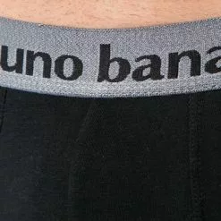 bruno banani Shorts 2er Pack Flow. 2203-1388/1782 Trunks, Baumwoll-Stretch, Schwarz-grau meliert -Wäsche Verkaufsshop 379103 norm4