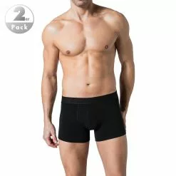 bruno banani Shorts 2er Pack Flow. 2203-1388/1811 Trunks, Baumwoll-Stretch, Schwarz