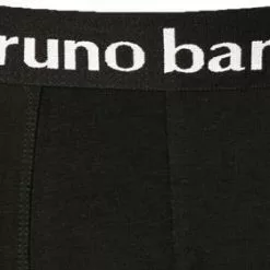 bruno banani Shorts 2er Pack Flow. 2203-1388/1936 Trunks, Baumwoll-Stretch, Schwarz, Schwarz-weiß-rot -Wäsche Verkaufsshop 379105 norm3